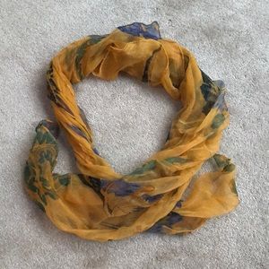Yellow Floral Large Scarf